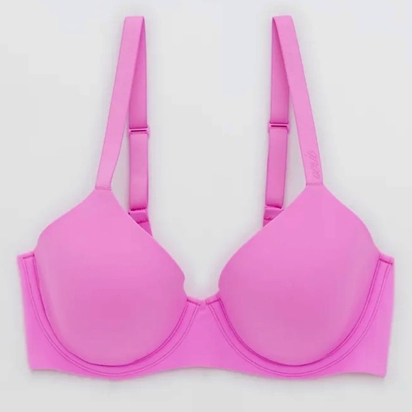 New Aerie SMOOTHEZ Full Coverage Lightly Lined Underwire Bra Pink Size 38D - Picture 3 of 15